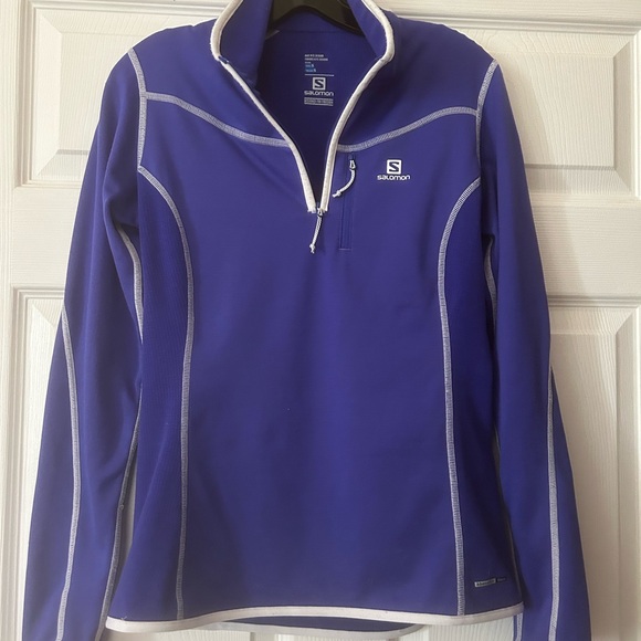 Purple Salomon 1/2 Zip with White Trim.  Size Small. Preloved/Great Condition. - Picture 1 of 7